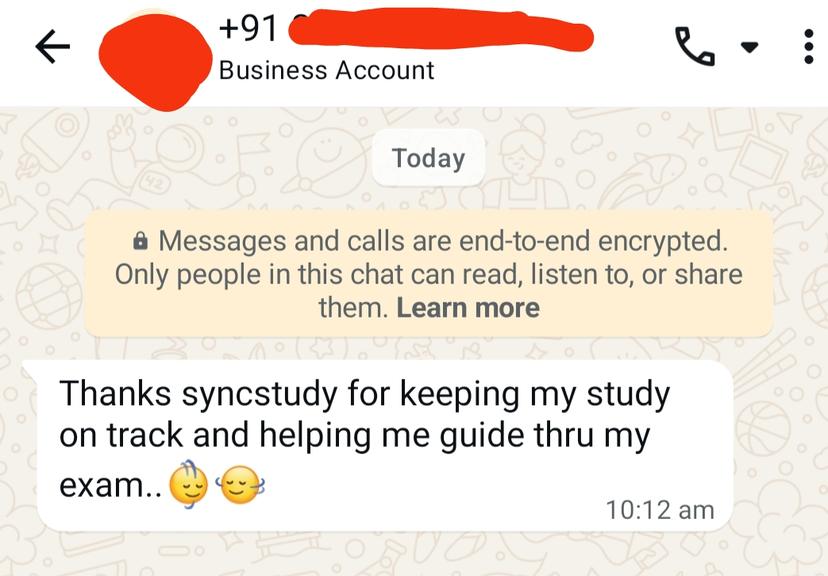 WhatsApp review from Priya M.