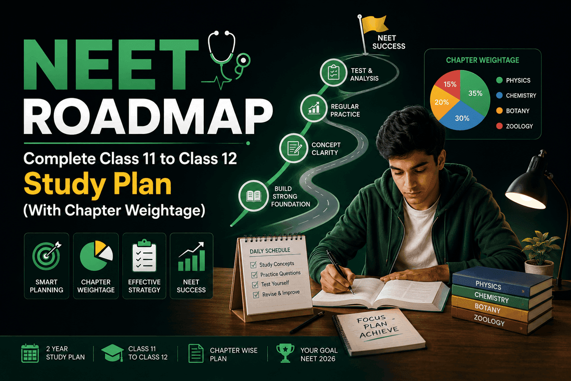 NEET Roadmap - Complete Class 11 to Class 12 Study Plan