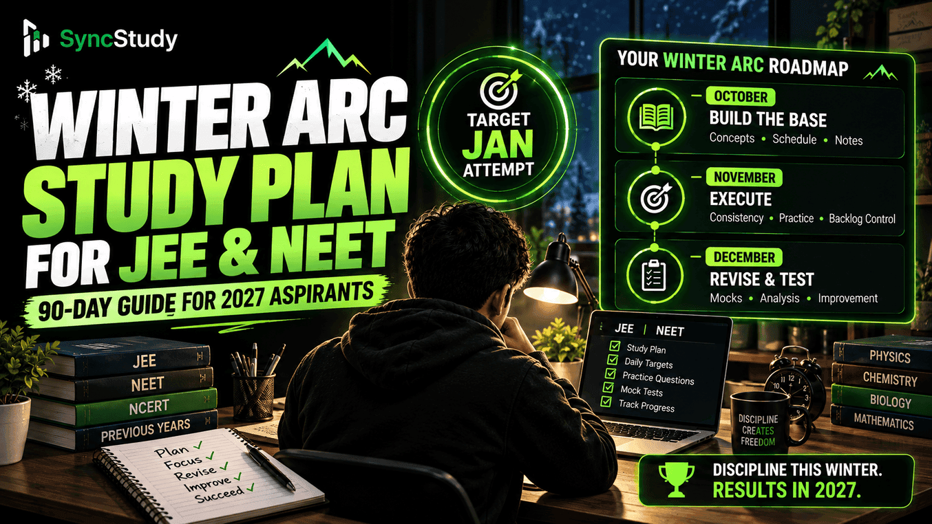 Your Winter Arc Starts Today: The 90-Day JEE/NEET Study Plan That Actually Works (ft. SyncStudy)