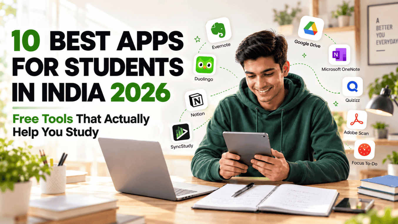 10 Best Apps for Students in India 2026 - Free Tools That Actually Help You Study