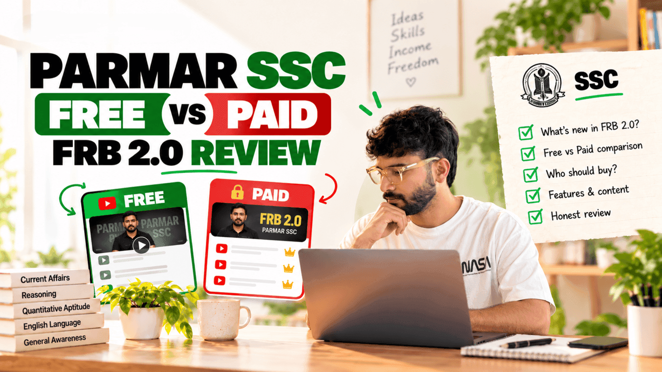 Parmar SSC Free vs Paid — Is FRB 2.0 Enough for SSC CGL 2027?