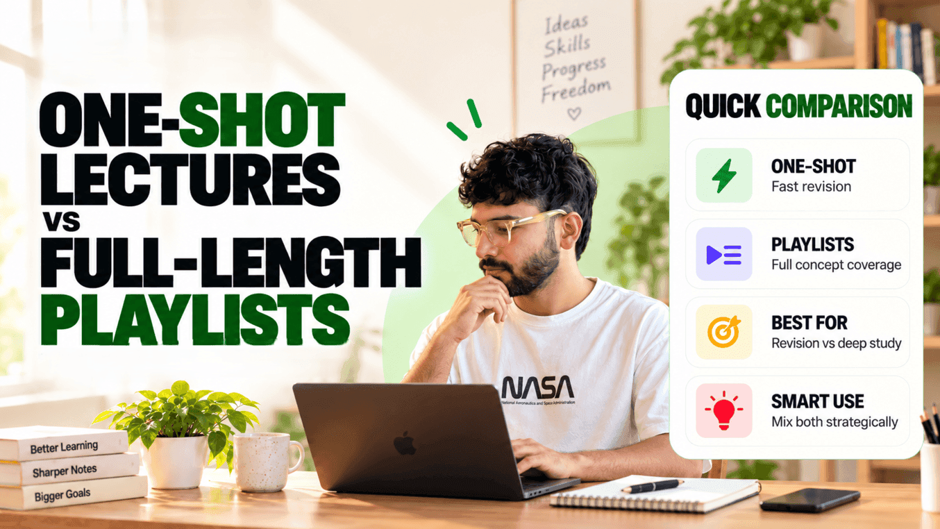 One-Shot Lectures vs Full-Length Playlists Comparison for Students