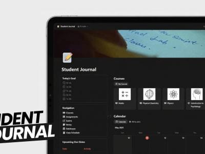Student Journal - Notion template for Indian students with study tracking and progress analytics